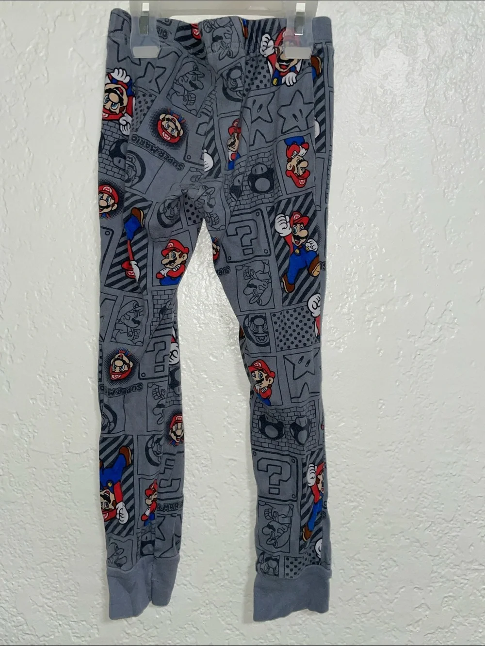 Super Mario Gray Kids Pajama Set - Short Sleeve Top & Pants